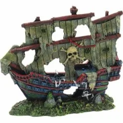 4FISH Aquarium Dekoration Schiffswrack 20 X 7,7 X 17 Cm